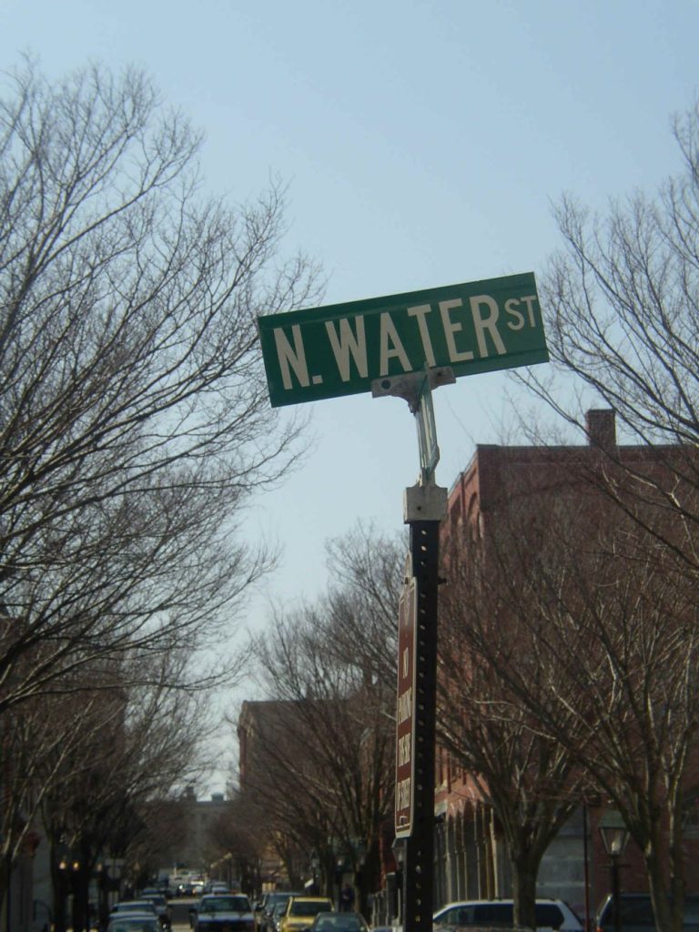 North Water St. street sign