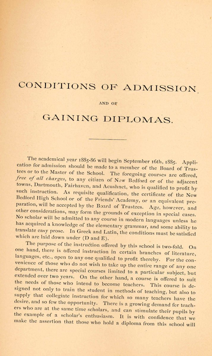 conditions of admission