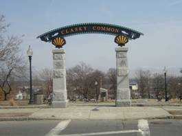 entrance archway to Clasky Common Park